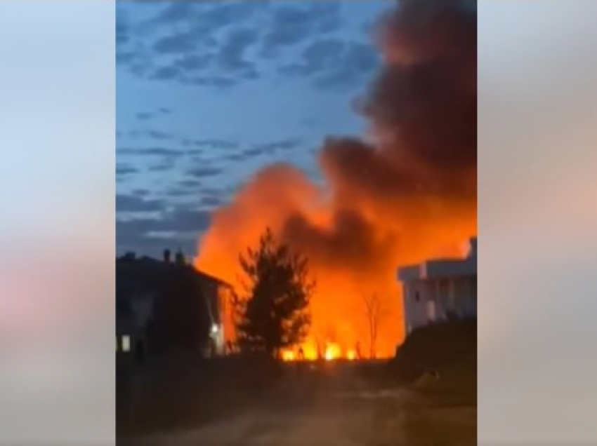 Zjarr i madh në Zhabar të Mitrovicës, policia jep detaje