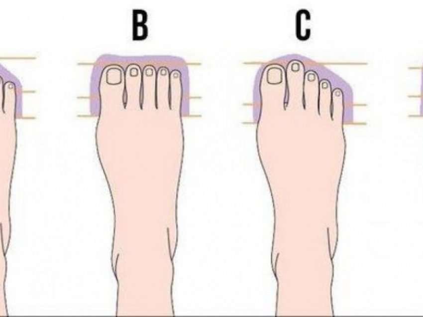 Do habiteni! Ja çfarë tregojnë format e gishtave të këmbës, po ju si i keni?