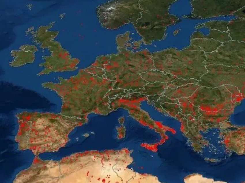 NASA publikon foton: Evropa po “digjet”