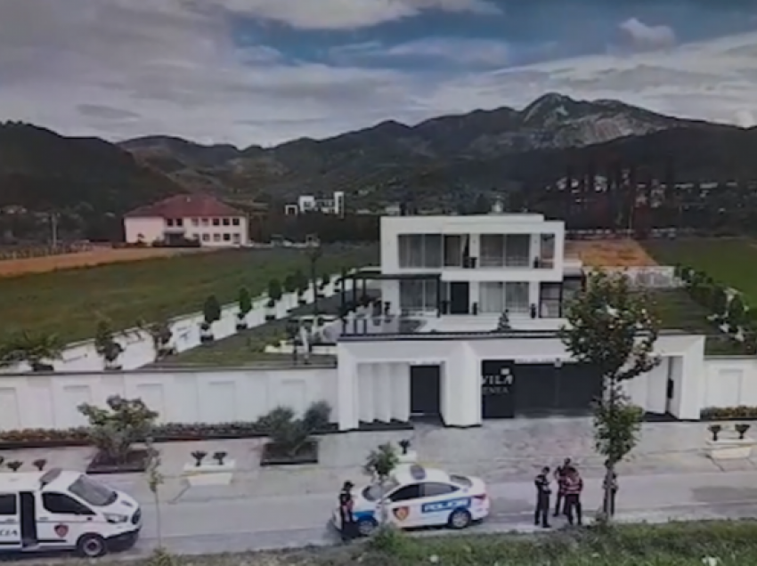 U sekuestrua nga policia/ Pamje nga vila luksoze e Gentian Sharrës në Elbasan
