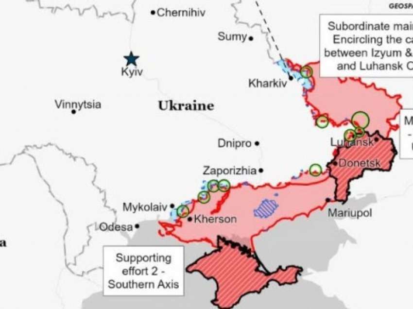 ​Harta e re e luftës: Rusët po grumbullojnë forca në Zaporizhzhia