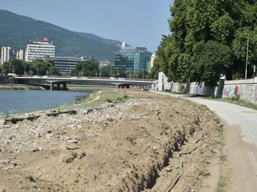 Arsovska: Fillojmë me investimin për rikonstruksionin e plotë të anës së majtë të kejit të lumit Vardar