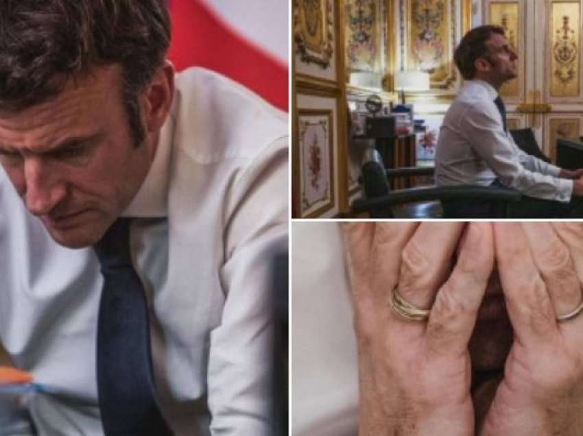 Nëse nuk e dinit ‘se sa i shqetësuar këto ditë’ është një lider evropian, këtë ua tregon fotografja e presidentit francez