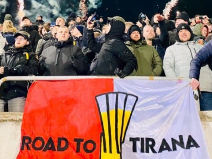 Tifozët e Feyenoordit në Beograd: Rrugës për Tiranë!