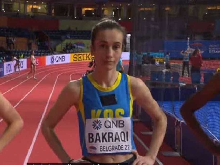 Me inicialet “KOS” në mes të Beogradit, atletja Bakraqi përfaqëson Kosovën në Kampionatin Botëror në Serbi