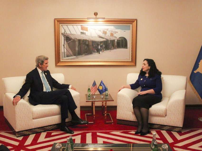 Presidentja Osmani takoi të dërguarin special të Presidentit Biden, ish-Sekretarin John Kerry