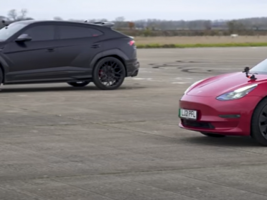 Kush do të fitonte garën mes një Tesla Model 3 dhe Lamborghini Urus?