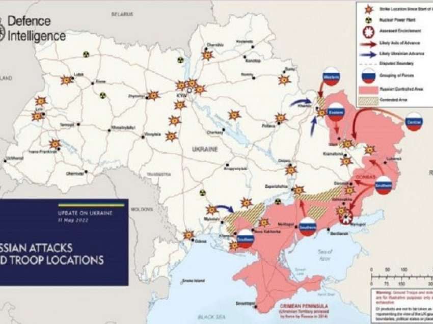 ​Harta e re nga fusha e betejës, një ndryshim i rëndësishëm shihet për ukrainasit