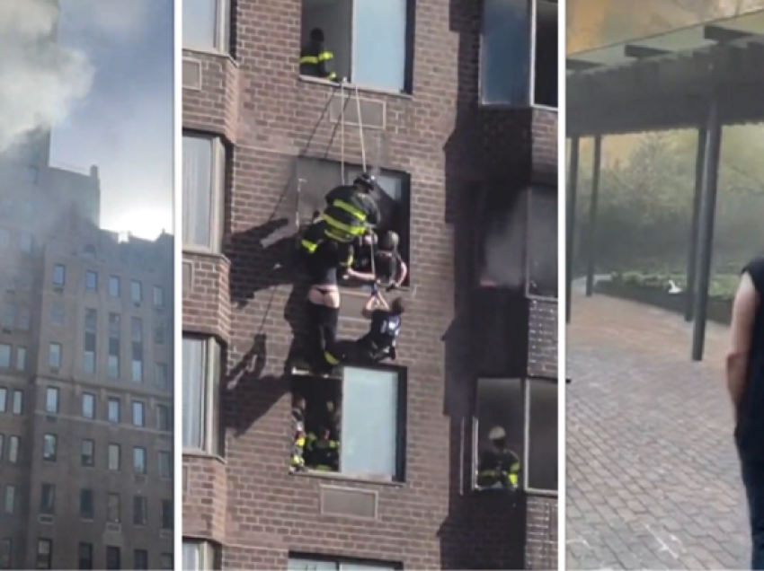 Zjarr në katin e 20-të në Manhatan! Momenti dramatik kur  gruaja shpëtohet nga zjarrfikësit