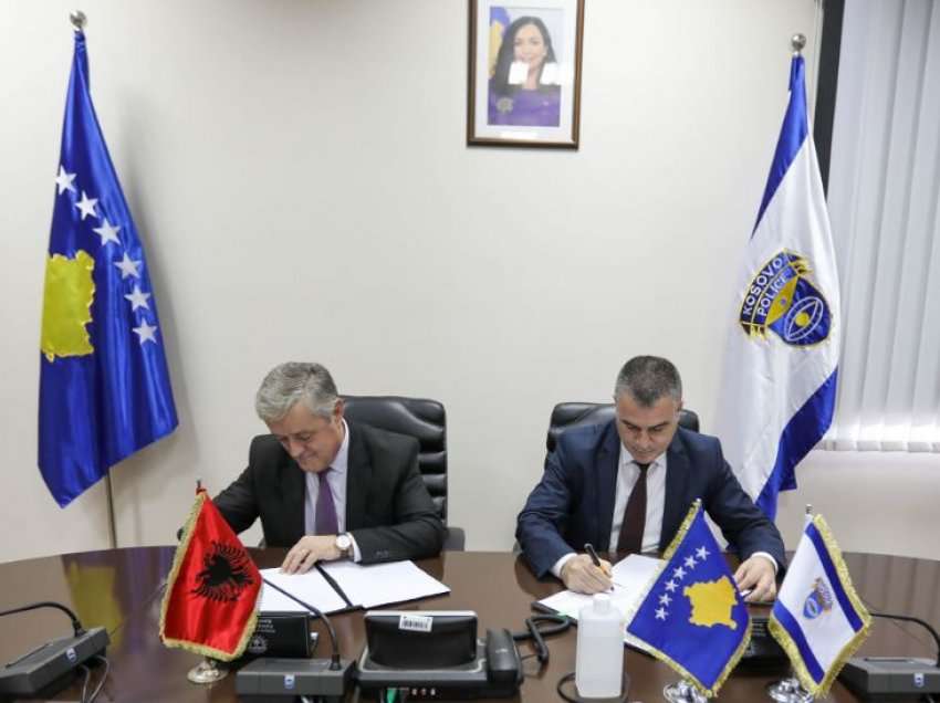 Policia e Kosovës nënshkruan memorandum bashkëpunimi me atë të Shqipërisë