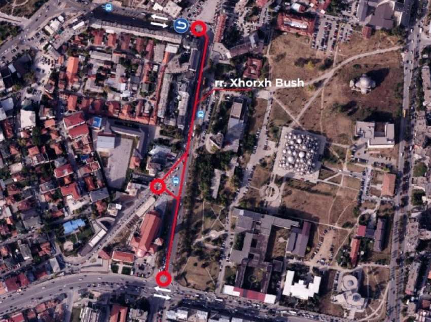 ​Komuna e Prishtinës do ta mbyllë rrugën ‘Xhorxh Bush’, nga 26 nëntor deri me 8 janar 2023