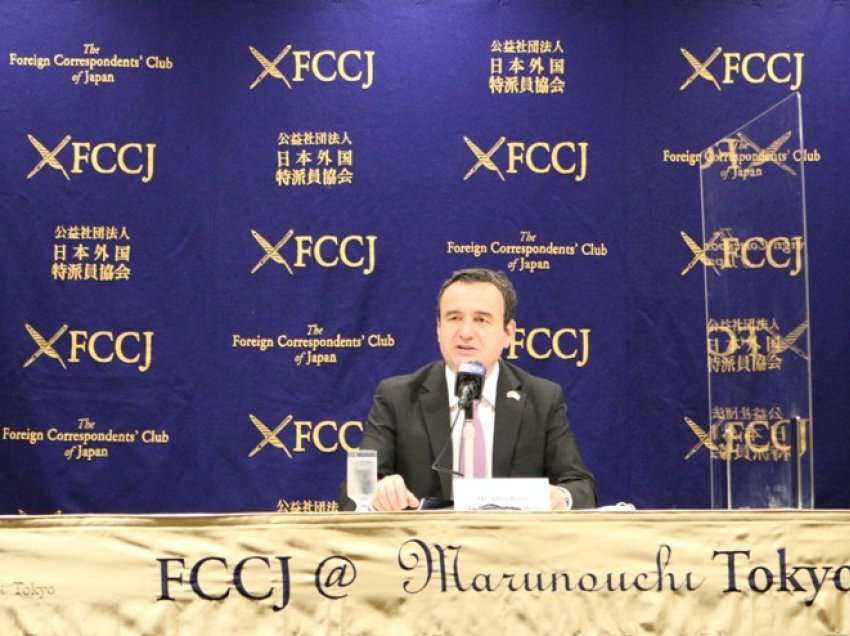 Kryeministri Kurti mbajti konferencë për media në Klubin e Korrespondentëve të Huaj të Japonisë (FCCJ)