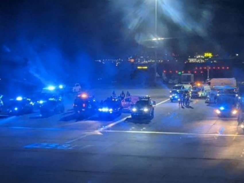 Ekipet e emergjencës në aeroportin Heathrow të Londrës, pasi dy aeroplanë pasagjerësh janë përplasur në pistë