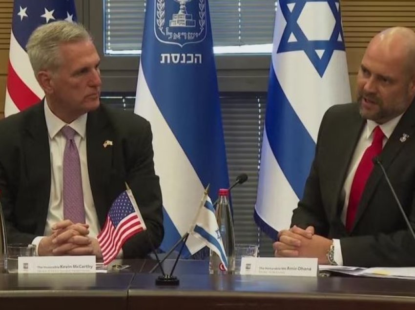 Jeruzalem, Kevin McCarthy takohet me kryetarin e Parlamentit të Izraelit