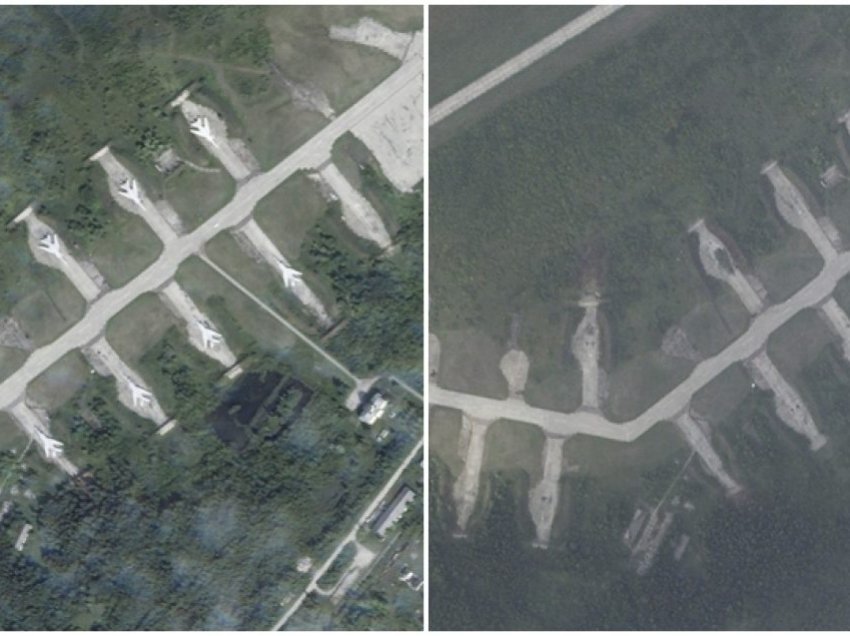 Imazhet satelitore tregojnë pasojat e sulmit në bazën ajrore ruse