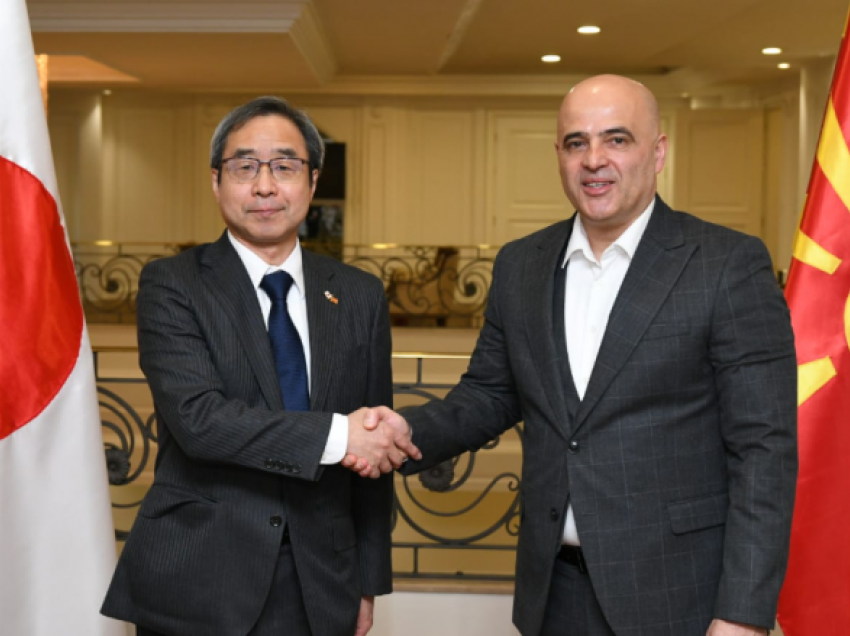 Kovaçevski pret ambasadorin e ri japonez: Avancimi i bashkëpunimit ekonomik me Japoninë dhe mbështetje e fortë për integrimin evropian të RMV-së
