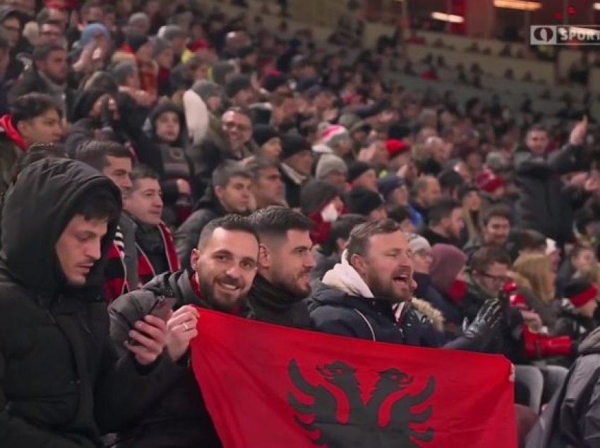 Supersfida Milan - Roma, shfaqet flamuri shqiptar