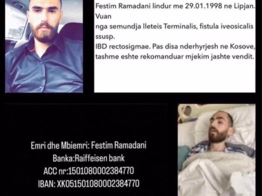 Festim Ramadanit i duhet trajtim shëndetësor jashtë Kosovës, ka nevojë për ndihmën tuaj