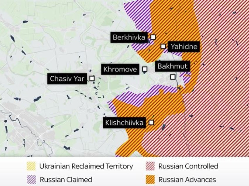 Forcat ukrainase ka gjasa të kryejnë tërheqje të kufizuar taktike në Bakhmut