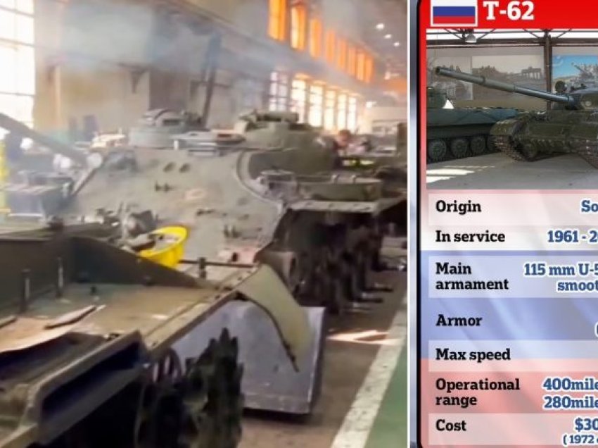 Humbjet e mëdha ruse në luftën e Ukrainës, Moska zbrazë muzetë – merr tanket e epokës sovjetike