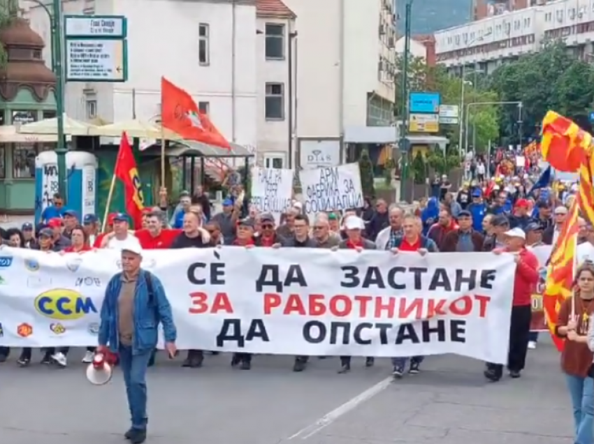Sindikatat e Maqedonisë me protestë shënojnë 1 Majin – Ditën e punëtorit