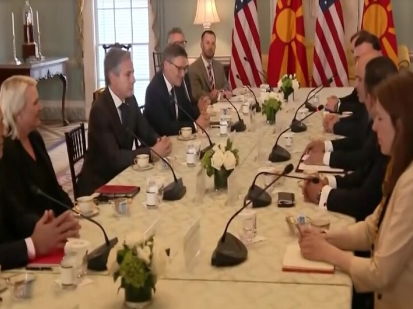Sekretari Blinken takohet me kryeministrin maqedonas Kovaçevski në Uashington