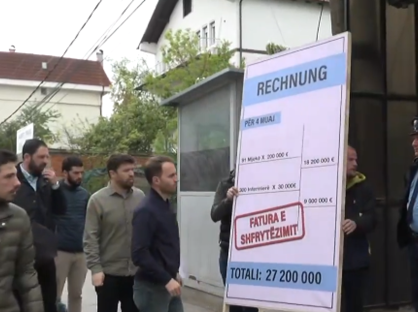 PSD-ja me aksion simbolik para Ambasades Gjermane: Gjermania po eksporton mallra në Kosovë e po importon mjekë
