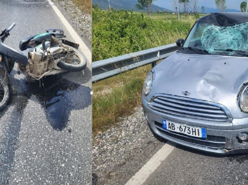 Aksident në aksin rrugor Lezhë-Shkodër/ Makina përplas motoçikletën, 64-vjeçari në gjendje kritike