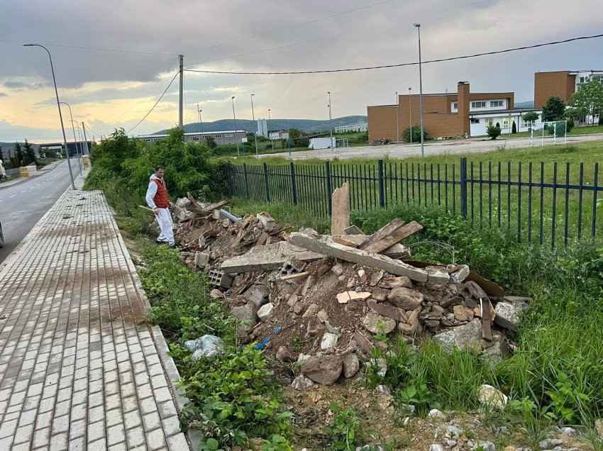 Qytetari dënohet me 200 euro pasi hodhi mbetje inerte në hapësirë publike në Suharekë