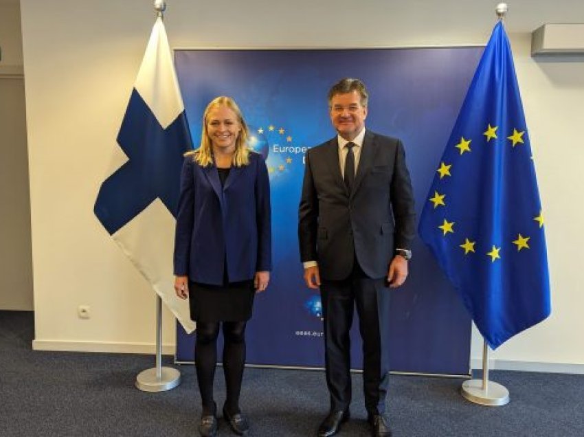Lajçak diskuton për dialogun me ministren e Jashtme të Finlandës, merr mbështetjen