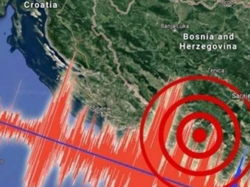 Një tërmet i fuqishëm godet Bosnjën dhe Hercegovinën – lëkundjet janë ndjerë edhe në Kroaci