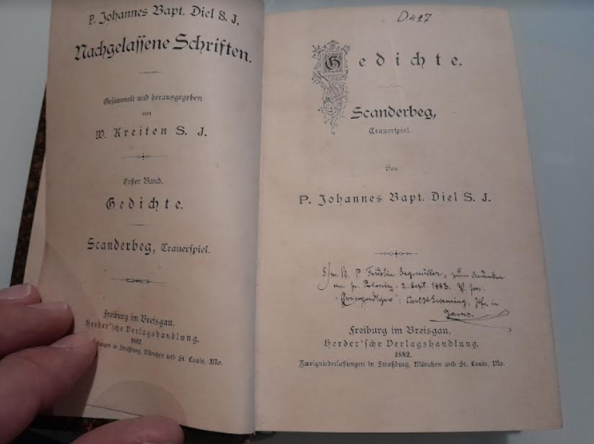 Vepër e shkëlqyer e vitit 1882 kushtuar Skënderbeut nga Johannes B. Diel