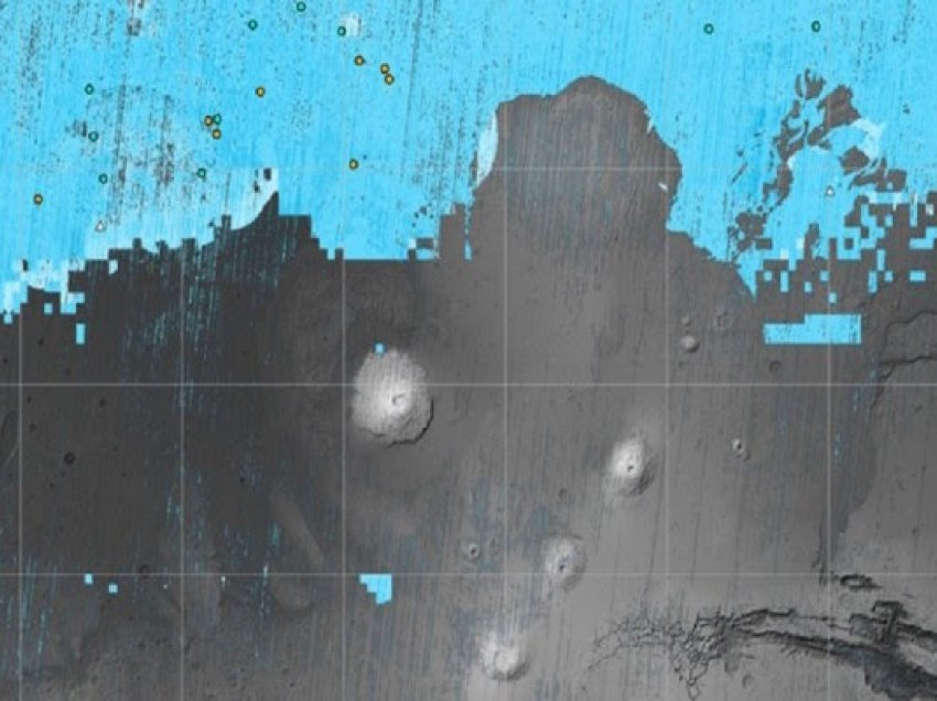 ​Harta e re zbulon akullin në Mars