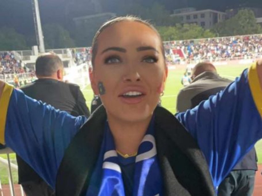 Njihuni me tifozen bukuroshe që i dha hijeshi ndeshjes Kosovë-Zvicër,  quhet Ardita!