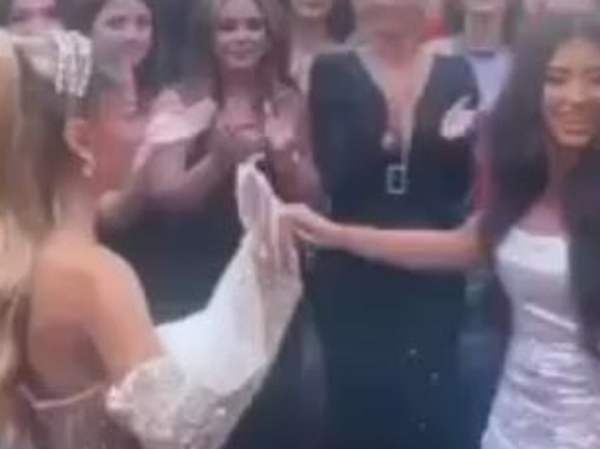 Martohet motra e të dashurit, Melinda Ademi vallëzon me kunatën 