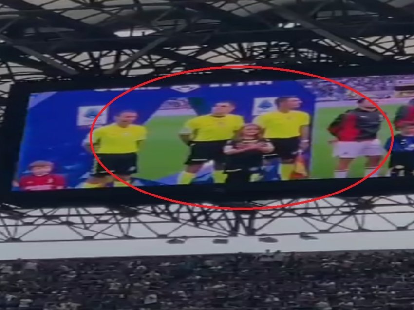 “Shqipeeee…”, bëhet virale videoja gjatë ndeshjes Inter-Milan pasi vajza e vogël bën shqiponjën