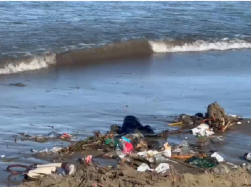 Bregdeti i Golemit dhe Kavajës mbushen me mbeturina, i nxorën dallgët nga moti i keq 