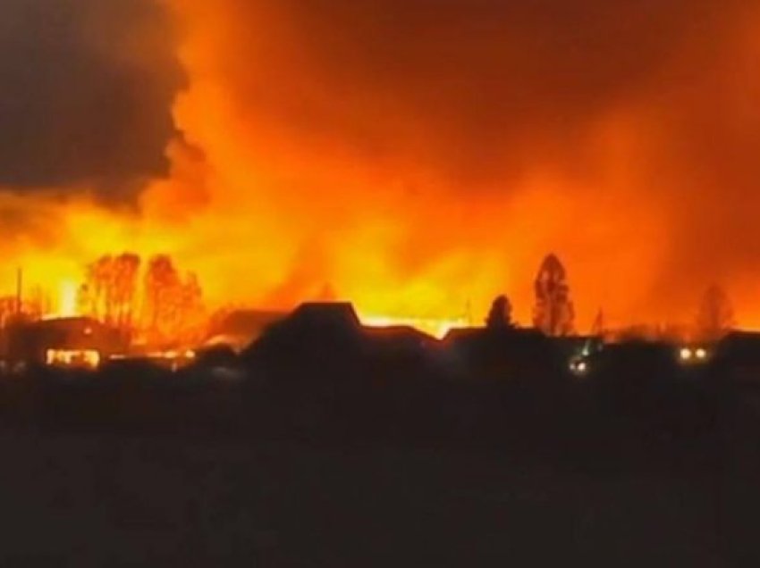 Pamjet/ Sulm i ri i ukrainasve në Rusi, zjarr i madh shpërthen në një rafineri nafte