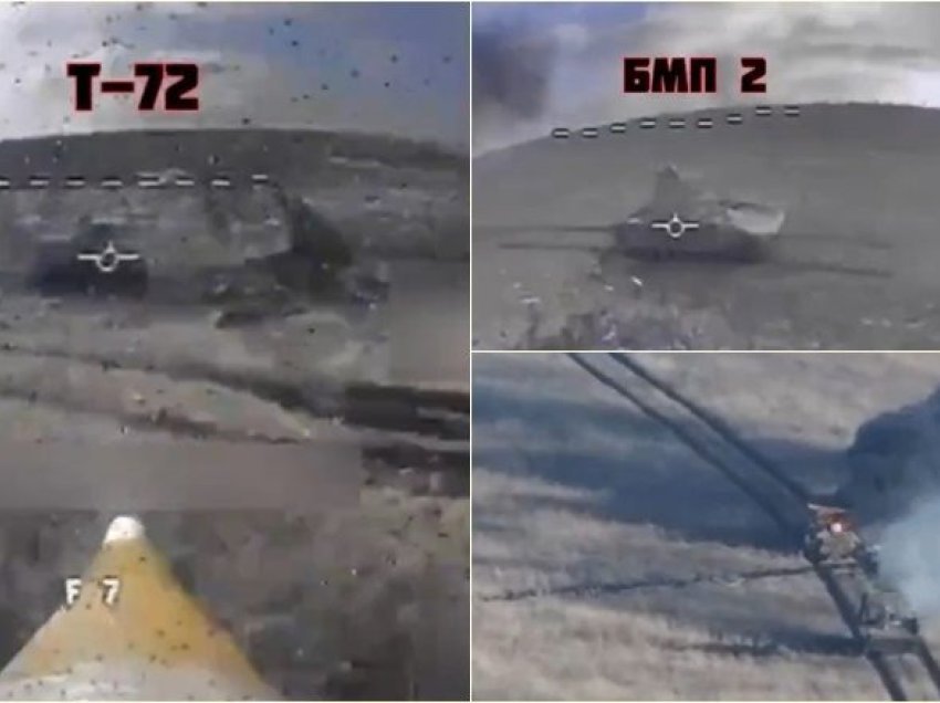 Rusët në shok pas publikimit të pamjeve që tregojnë se si ukrainasit shkatërruan tri tanke dhe tetë automjete tjera luftarake 