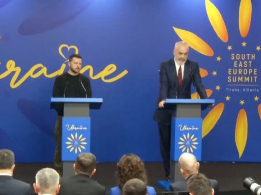 “Jemi krah jush deri në fund”/ Rama në konferencë me Zelenskyn: Ukraina ka nevojë për mbështetje, por po ngec nga më të pasurit!