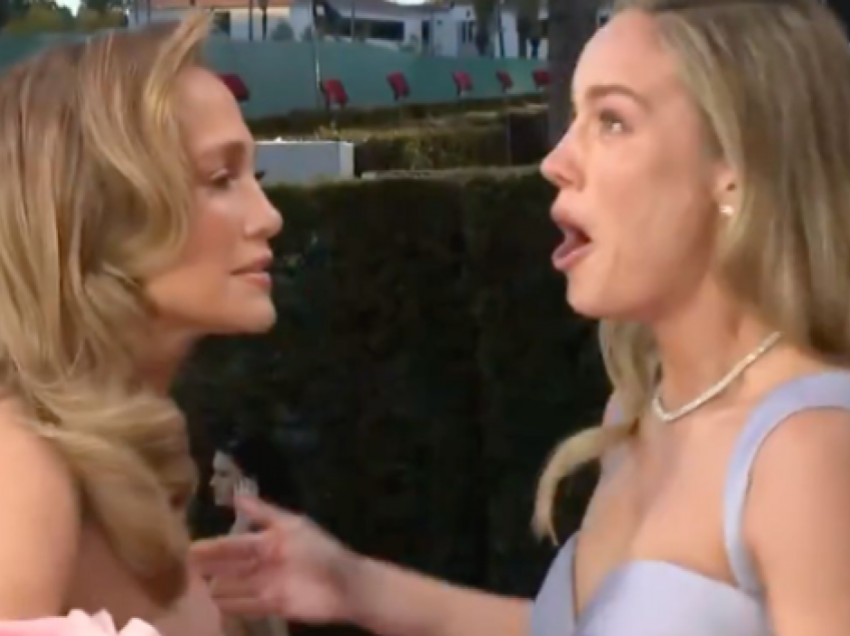 Moment epik: Brie Larson fillon të qajë teksa takohet me Jennifer Lopez në Golden Globes