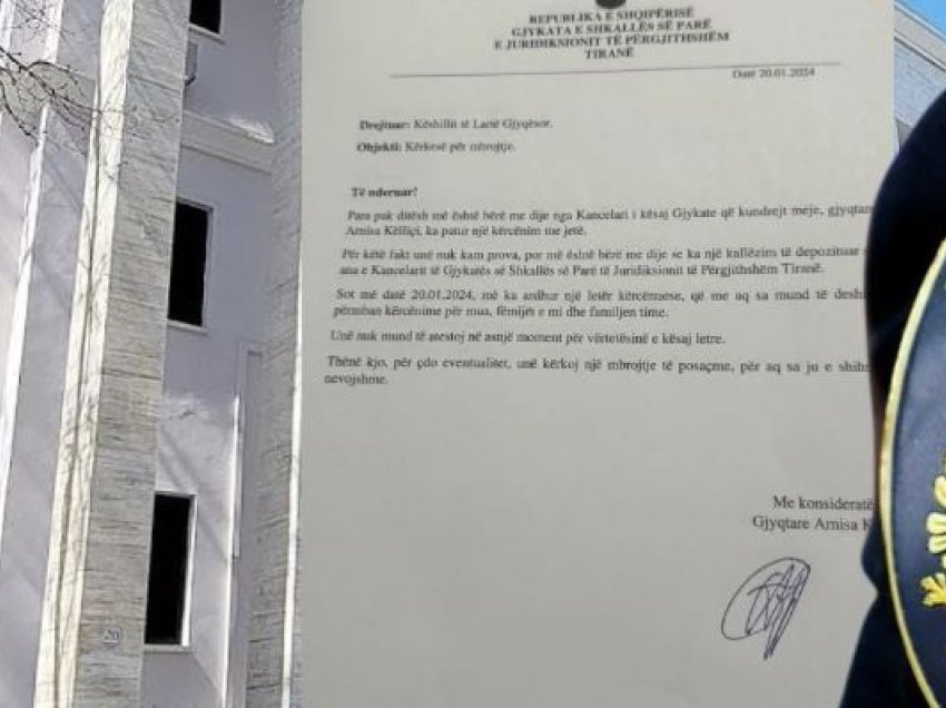 Mori letër kërcënuese, KLGJ: Tre muaj mbrojtje e posaçme për gjyqtaren Arnisa Këlliçi