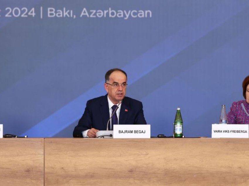 Begaj merr pjesë në “Global Baku Forum” në Azerbajxhan, takohet me homologun Aliyev