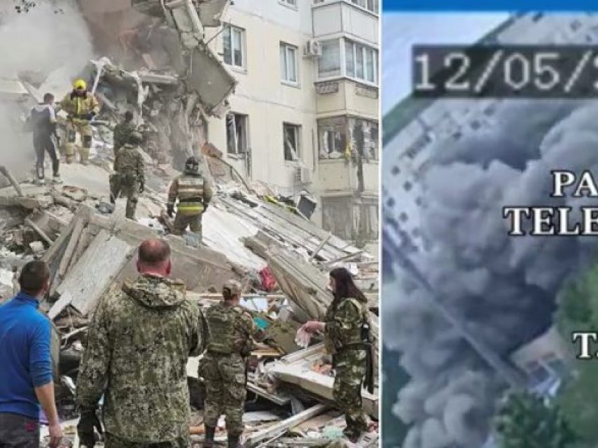Momenti i shembjes së ndërtesës në Belgorod të Rusisë
