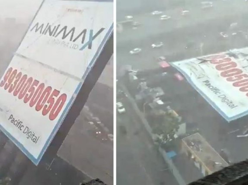 Erërat e forta e rrëzojnë një “billboard” 30 metra të gjatë, së paku 8 të vdekur në Indi