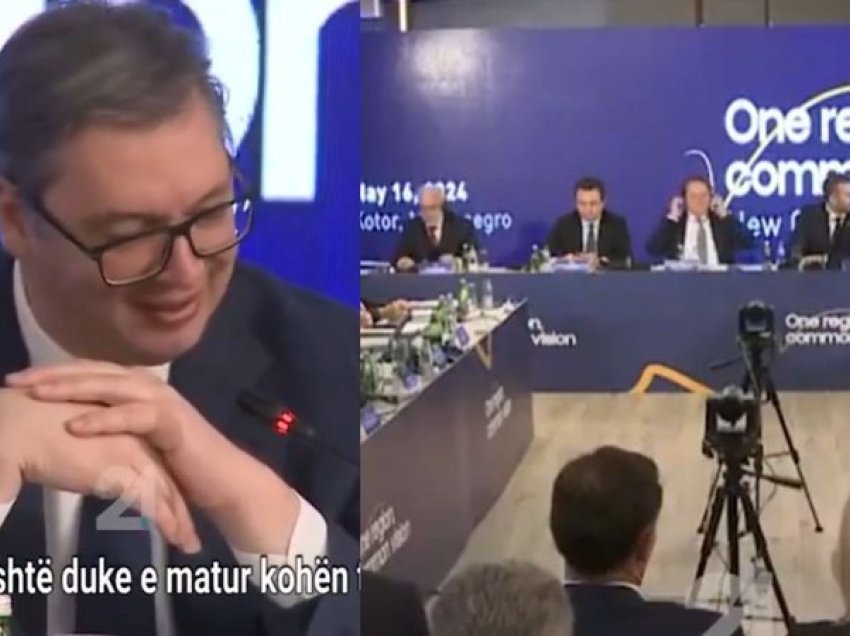 Rama i mat kohën Vuçiqit gjatë fjalimit në Samit, presidenti serb nuk mban dot të qeshurën 