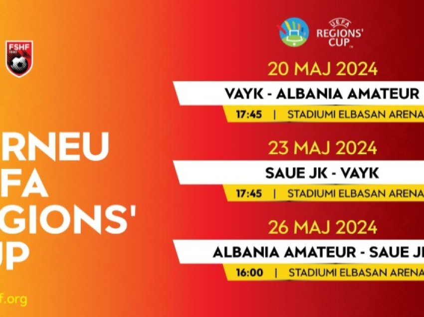 Shqipëria nis rrugëtimin UEFA “Regions’ Cup”