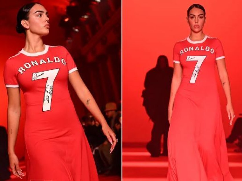 Cristiano Ronaldo i la mesazh gruas së tij në fustanin që veshi në Javën e Modës në Paris