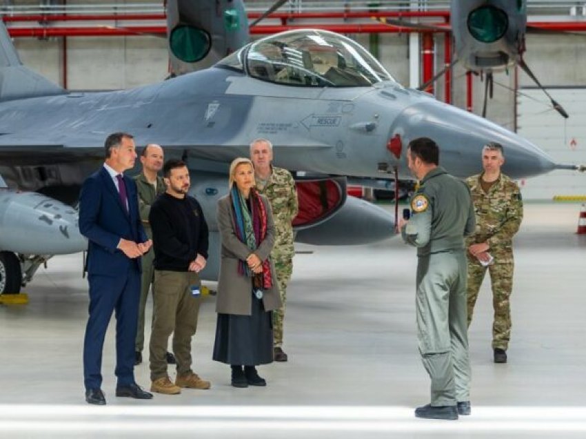 I janë premtuar 30 sosh, Zelensky viziton bazën belge ku qëndrojnë aeroplanët luftarakë F-16