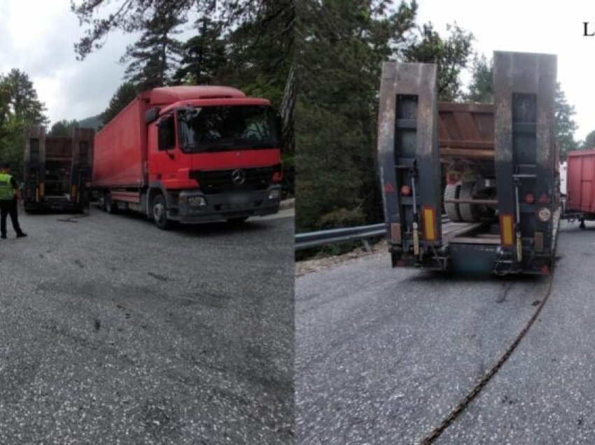 “Paralizohet” aksi Orikum-Dhërmi/ Kamioni rrëshqet dhe bllokon Llogaranë, vijon puna për lirimin e rrugës